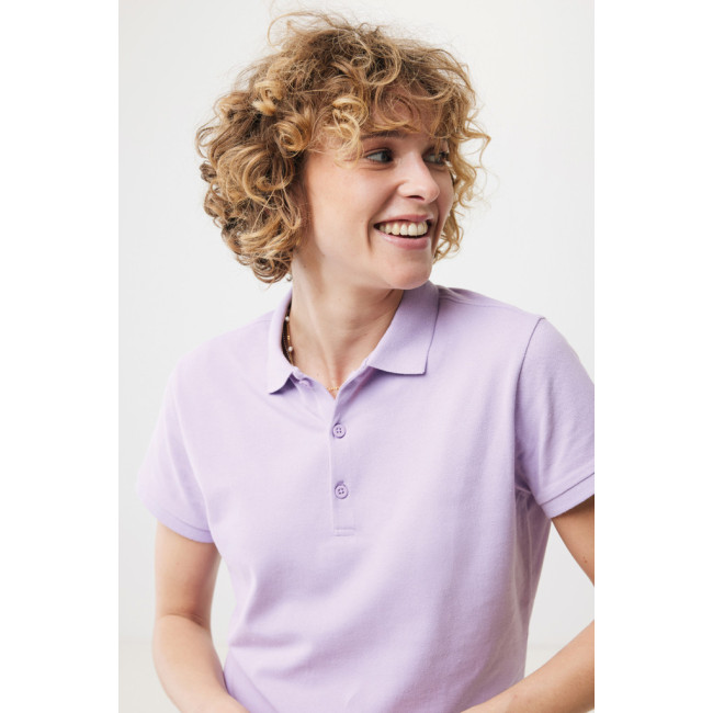Polo femme personnalisé en coton recyclé Iqoniq Yosemite 