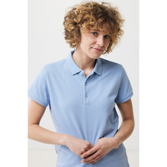 Polo femme personnalisé en coton recyclé Iqoniq Yosemite 