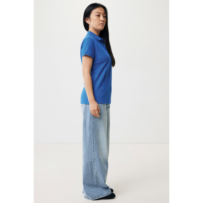 Polo femme personnalisé en coton recyclé Iqoniq Yosemite 