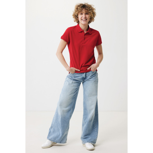 Polo femme personnalisé en coton recyclé Iqoniq Yosemite 