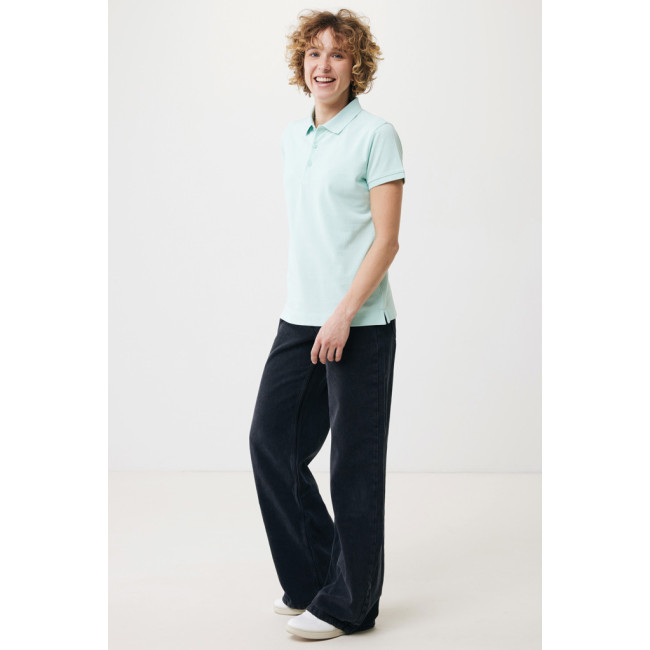 Polo femme personnalisé en coton recyclé Iqoniq Yosemite 