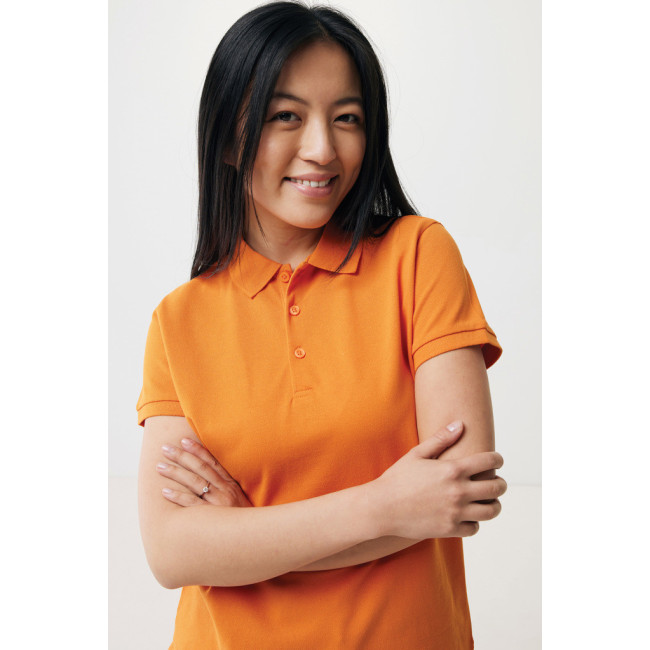 Polo femme personnalisé en coton recyclé Iqoniq Yosemite 