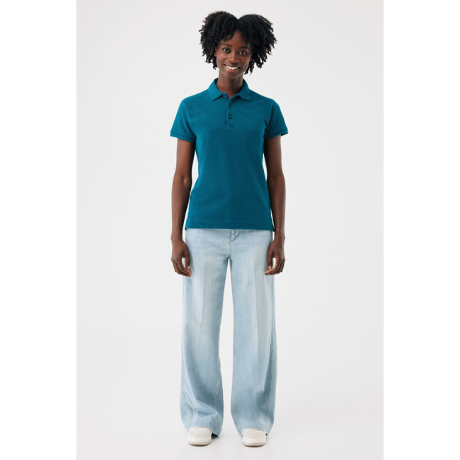 Polo femme personnalisé en coton recyclé Iqoniq Yosemite 