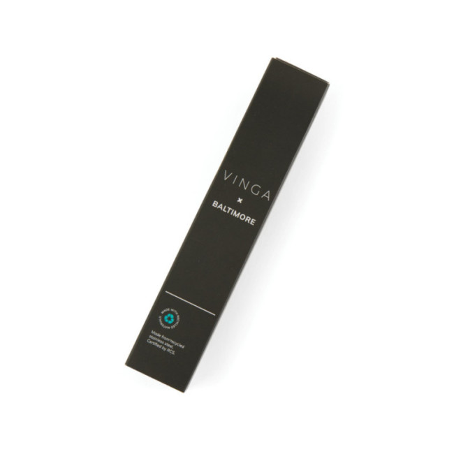 Stylo publicitaire en acier inoxydable RCS VINGA Baltimore 