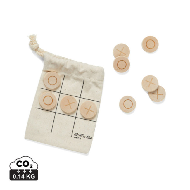 Jeu de morpion personnalisable en bois FSC® VINGA 