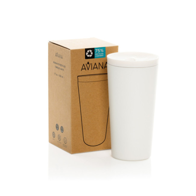 Mug isotherme personnalisé en inox recyclé Rowan 500 ml 
