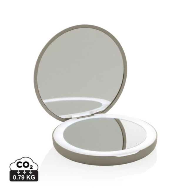 Miroir de poche à LED en plastique recyclé Lumora 