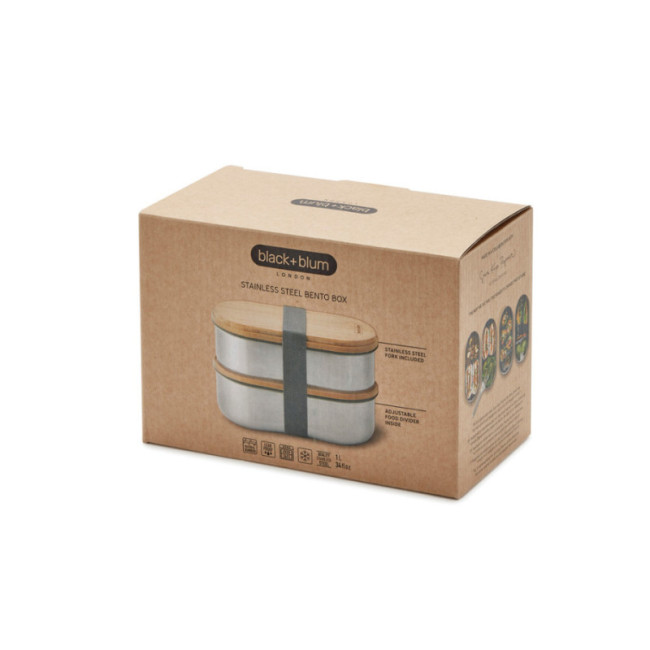 Bento personnalisé en acier inoxydable Black+Blum 