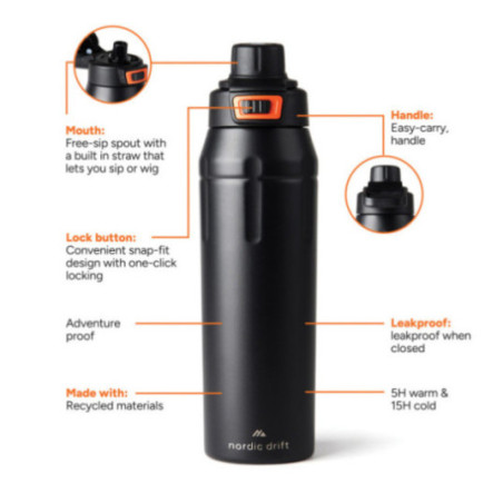 Gourde sport isotherme Nordic Drift Trail 750 ml 