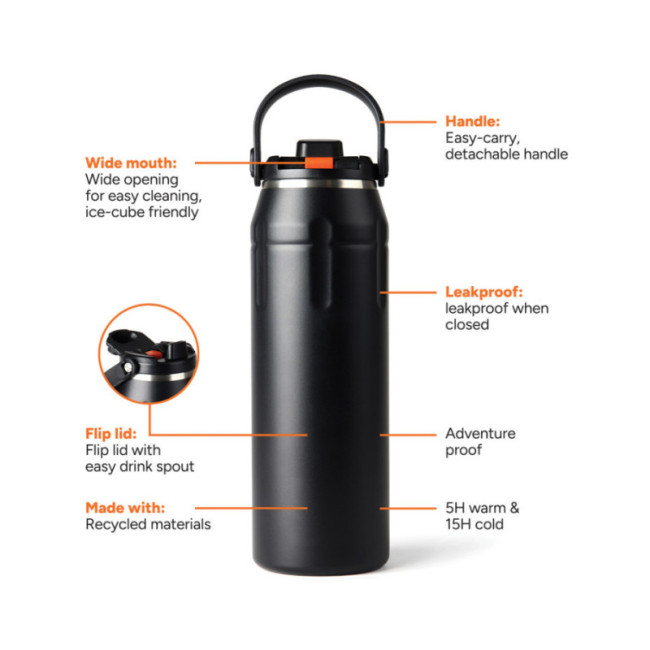 Gourde isotherme personnalisée Nordic Drift Trail 940 ml 
