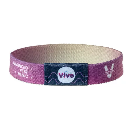 Bracelet élastique sublimable 15 mm avec étiquette 