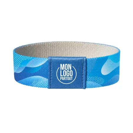 Bracelet élastique sublimable 25 mm avec étiquette 
