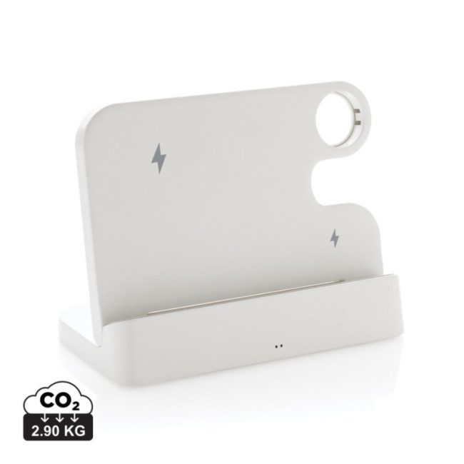 Double chargeur sans fil personnalisé avec emplacement iWatch 