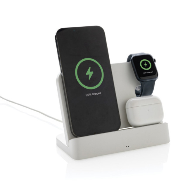 Double chargeur sans fil personnalisé avec emplacement iWatch 