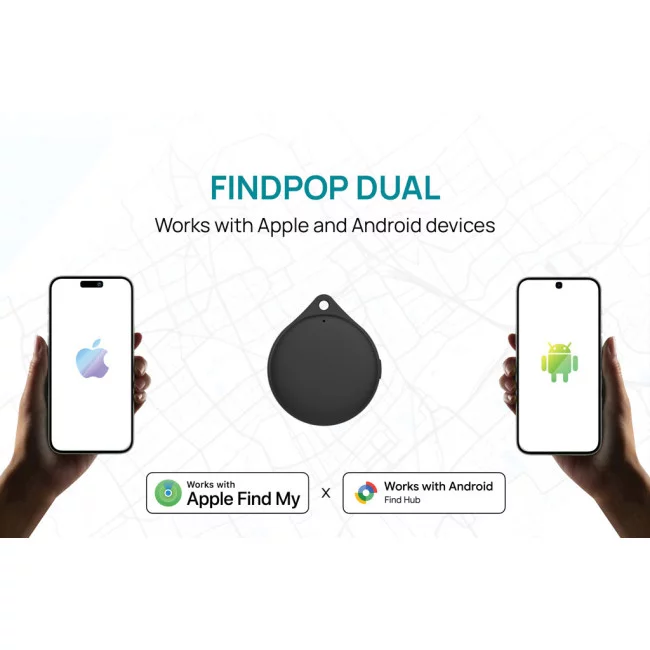 Géolocaliseur en plastique recyclé Findpop Dual 