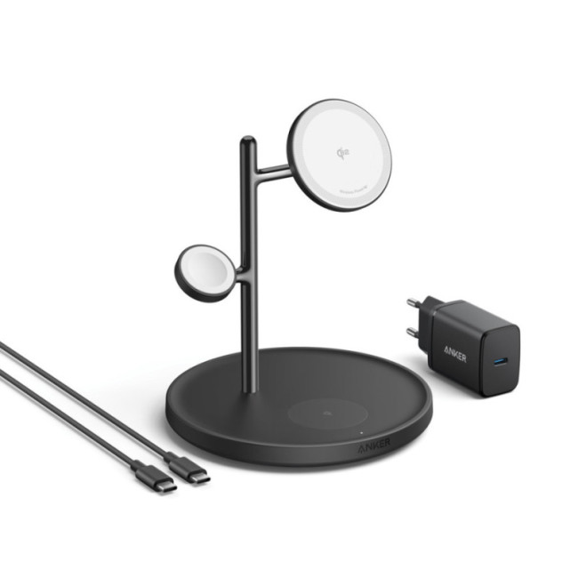 Support de recharge sans fil 3-en-1 Anker MagGo 