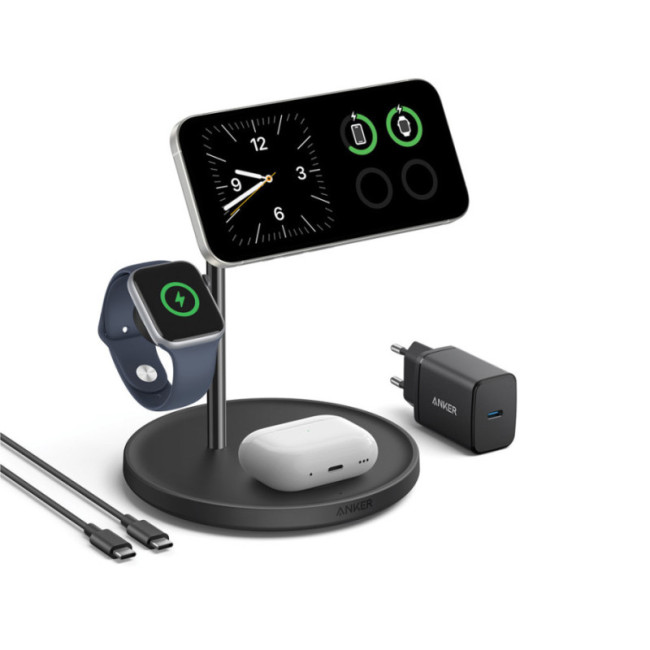 Support de recharge sans fil 3-en-1 Anker MagGo 