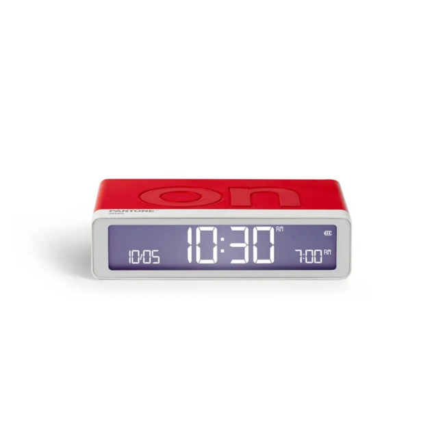 Réveil Flip Classic Lexon® x Pantone Rouge 2035 