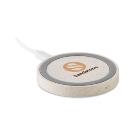 Chargeur sans fil en paille de blé et ABS Plato+ 