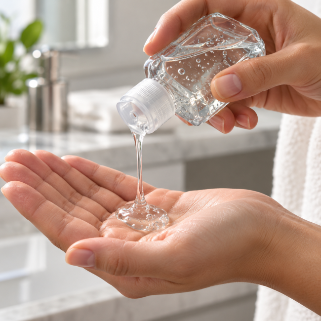 Gel nettoyant pour les mains sans alcool 