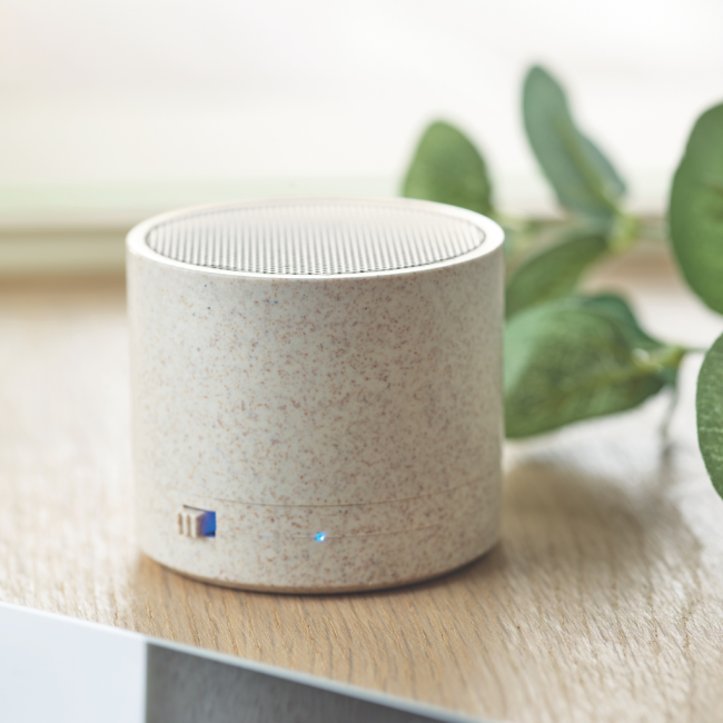 Enceinte en paille de blé et ABS Round Bass+ 