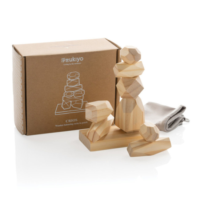 Pierres d'équilibre personnalisées en bois Ukiyo Crios 