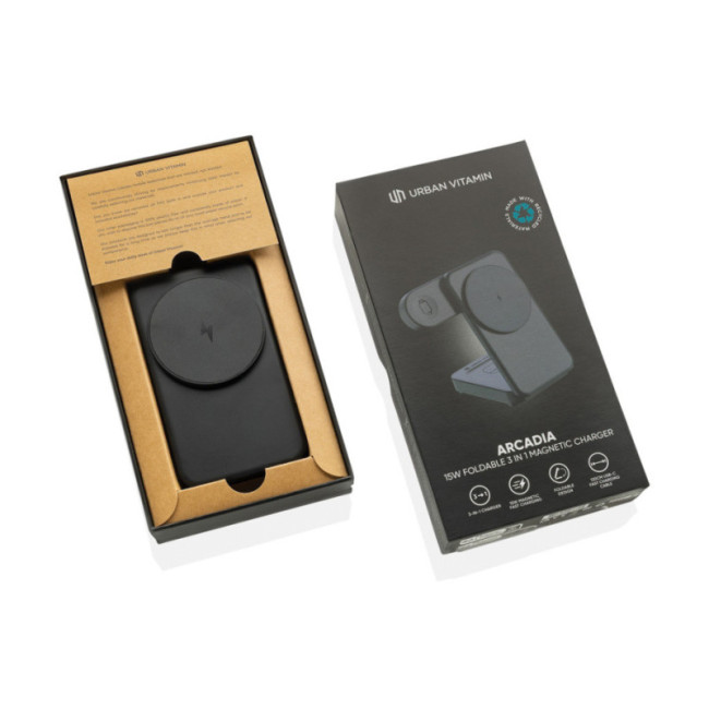 Chargeur 3-en-1 en ABS recyclé Urban Vitamin Arcadia 