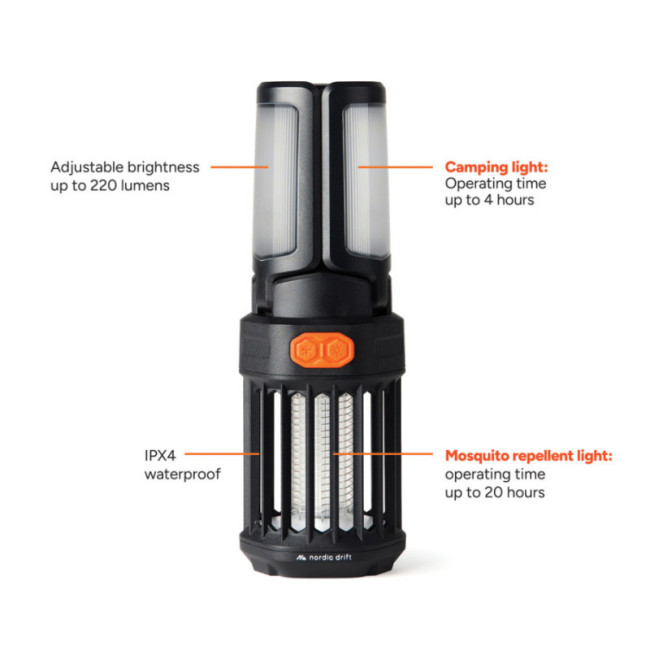 Lampe de camping anti-moustiques Nordic Drift Titan 