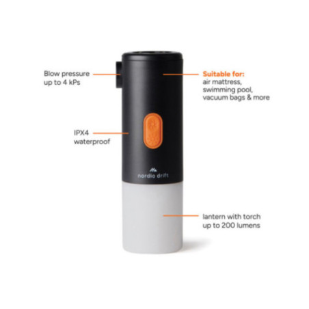 Lampe de camping avec pompe à air Nordic Drift Titan 
