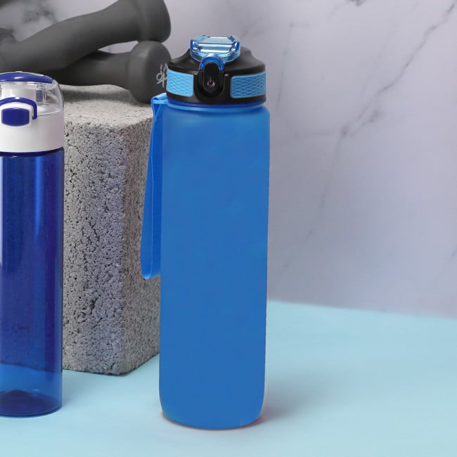 Bouteille publicitaire en PETG graduée Ridof 1 L 