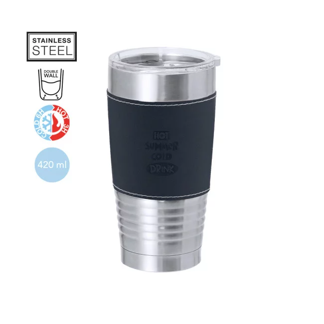 Mug de voyage publicitaire isotherme Zuncex 420 ml 