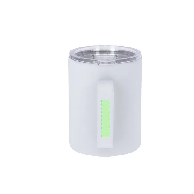 Mug publicitaire isotherme caoutchouc Adelax 400 ml 