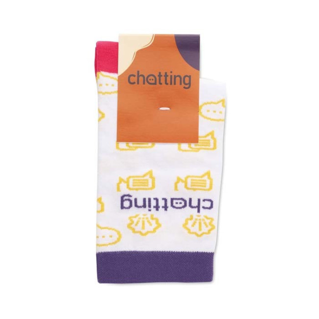 Chaussettes personnalisées en coton Jacquard 