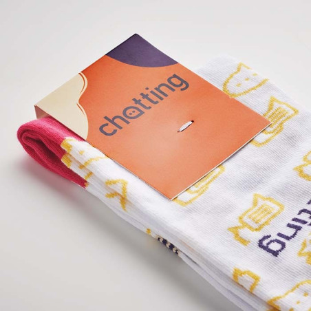 Chaussettes personnalisées en coton Jacquard 