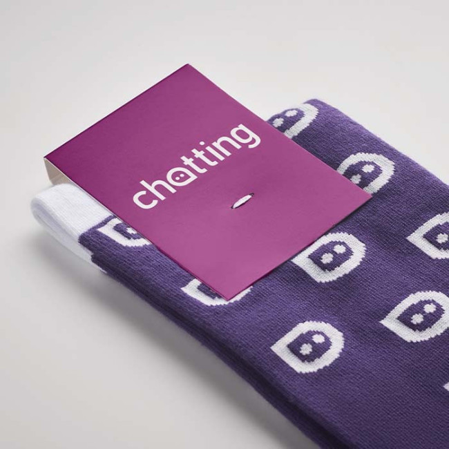 Chaussettes personnalisées en coton Jacquard 