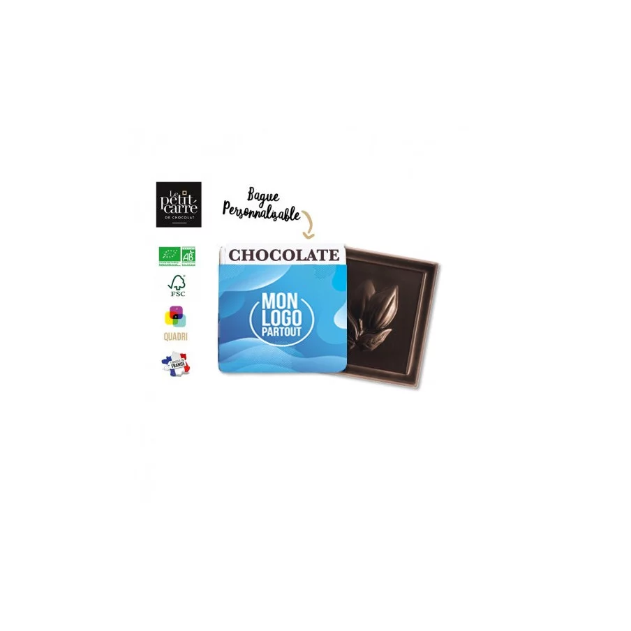 Le petit carré de chocolat - Bague personnalisable