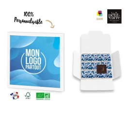 Carte de 9 carrés de chocolat publicitaire - couv