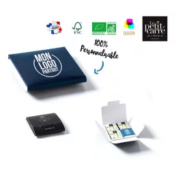 Carte de 4 carrés de chocolat personnalisée - couv