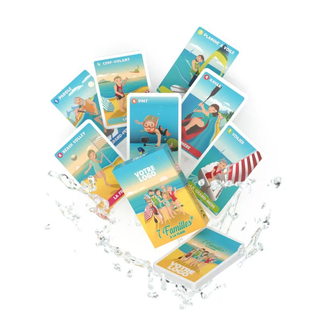 Jeu de 7 Familles Personnalisé Jeu de 7 Familles Personnalisé - plage