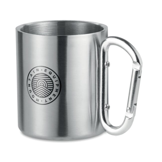Mug en Inox Publicitaire Mousqueton 220 ml 