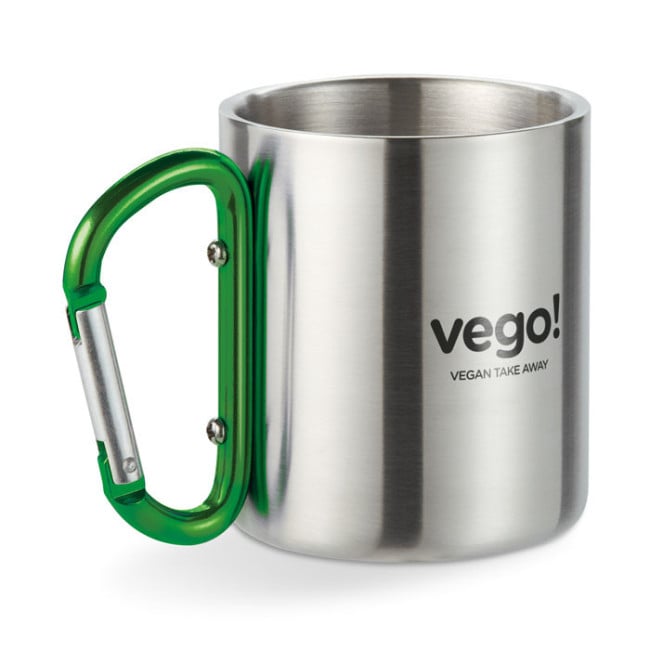 Mug en Inox Publicitaire Mousqueton 220 ml 