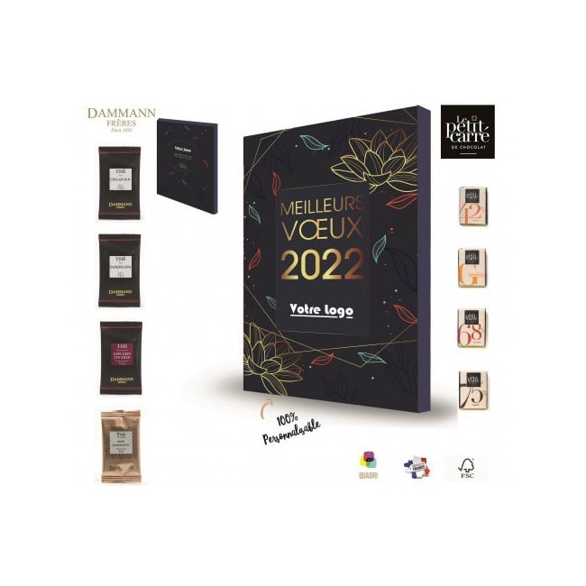 Calendrier de l'Avent Dammann ® & Petit carré de chocolat ®