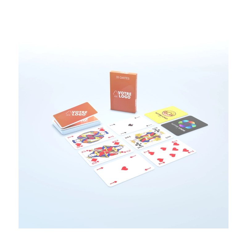 Jeu de 33 Cartes Publicitaire Belote - couv