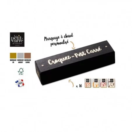 Coffret publicitaire de chocolat Elégance 80 g 