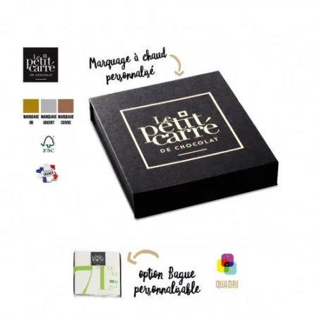 Coffret personnalisé de chocolat Dégustation 120 g 