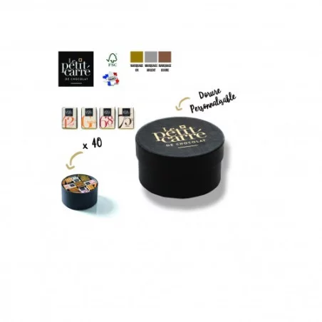 Coffret personnalisé de chocolat Harmonie 200 g 