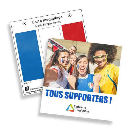 Carte maquillage de supporteur France 