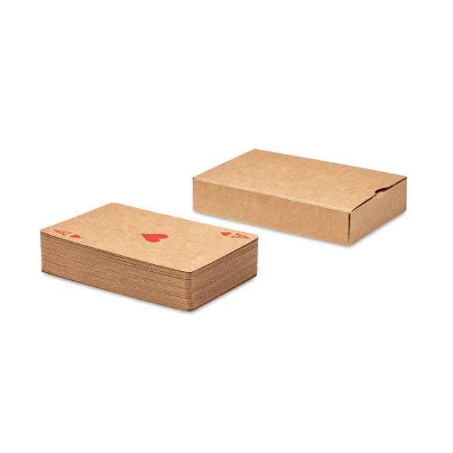 Jeu de 54 cartes publicitaire en papier recyclé