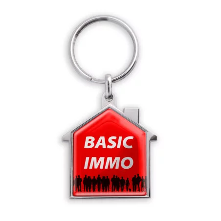 Porte-clés publicitaire made in France Maison 