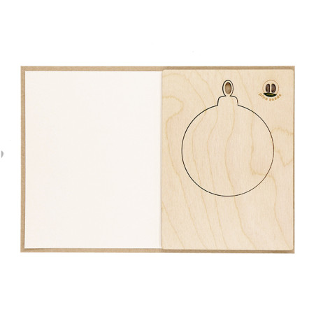 Carte de Noël avec boule à suspendre Astrox 
